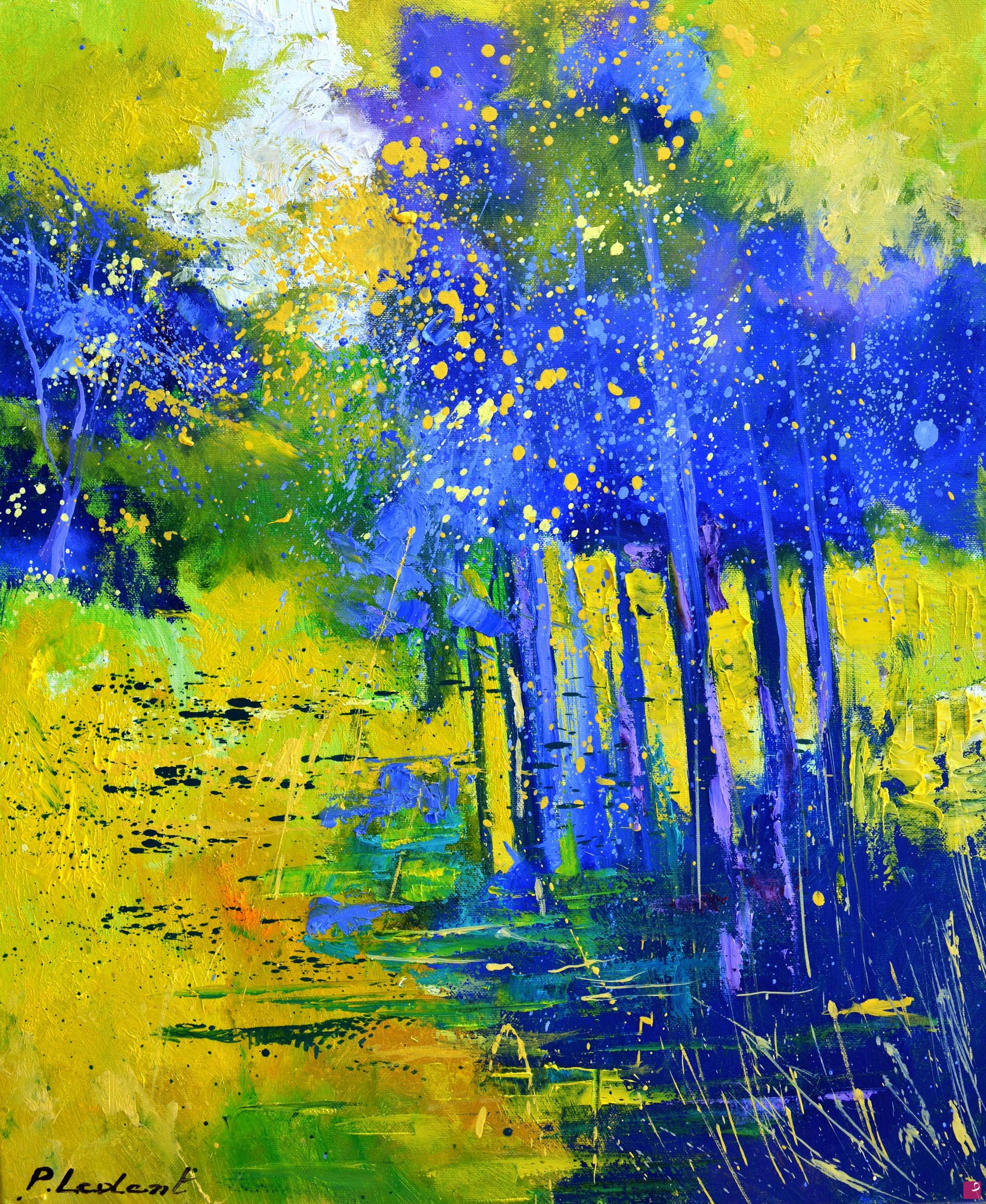 quadri in vendita online - Blue trees