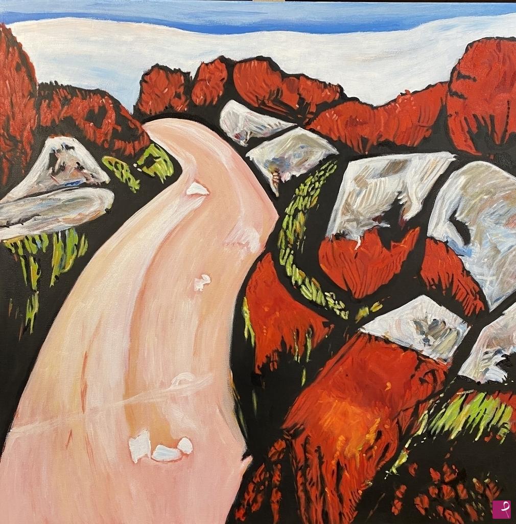 quadri in vendita online - Blueberry Highway, Dogtown (Marsden Hartley, 1931 - copia parziale)