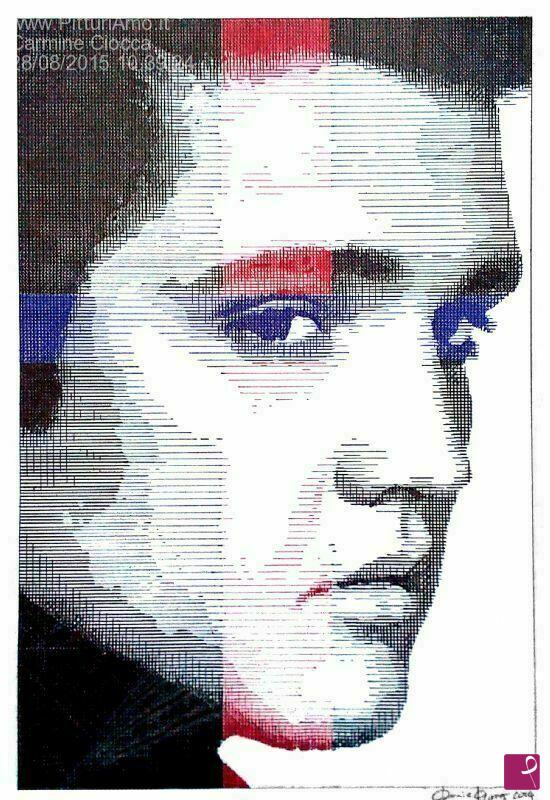 quadri in vendita online - Blue_eyes_(Elvis_tribute)
