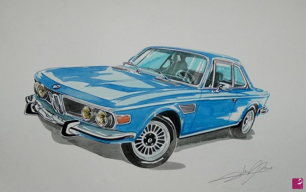 quadri in vendita online - BMW 3.0 CSi 1973