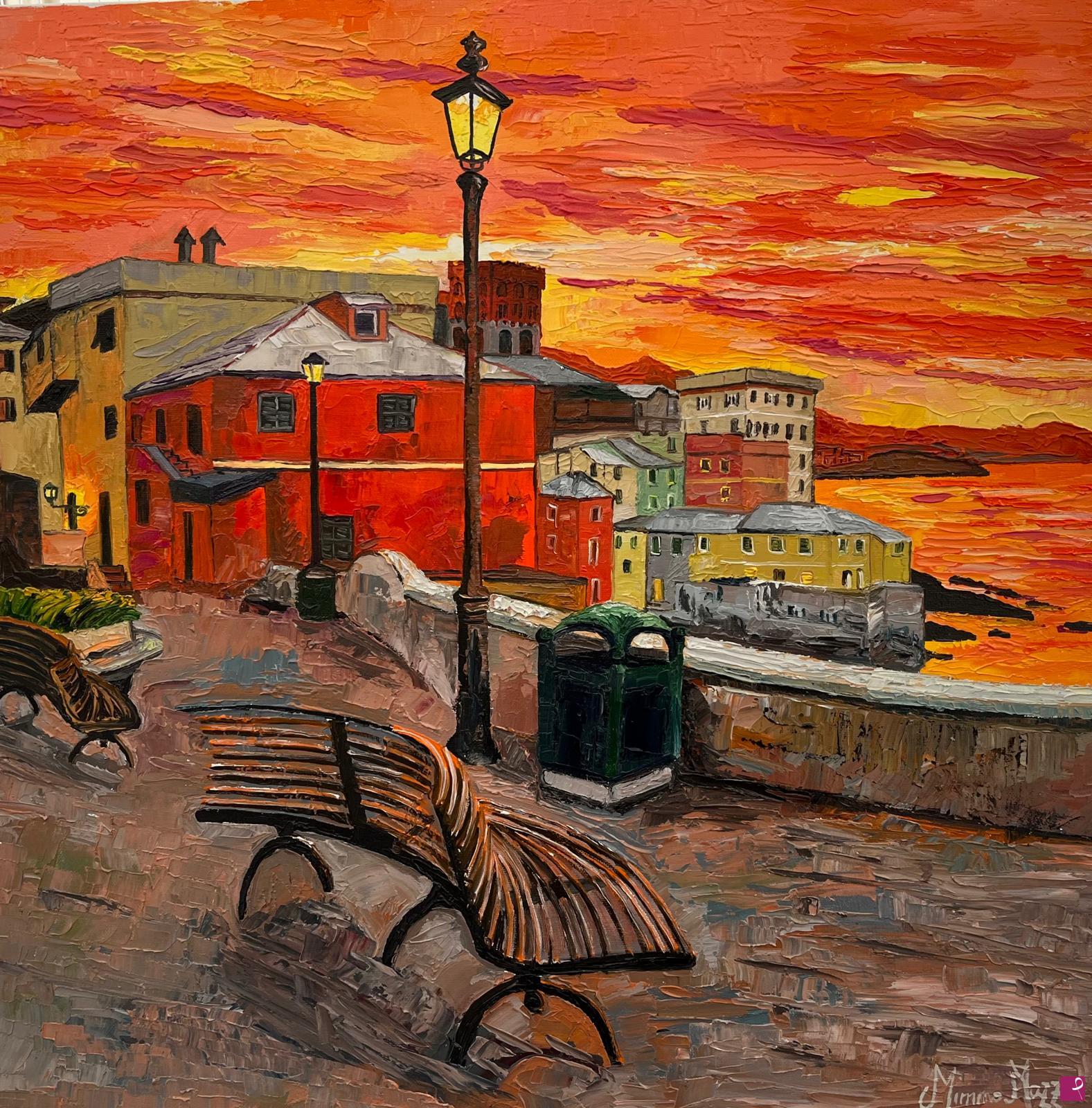 quadri in vendita online - boccadasse al tramonto