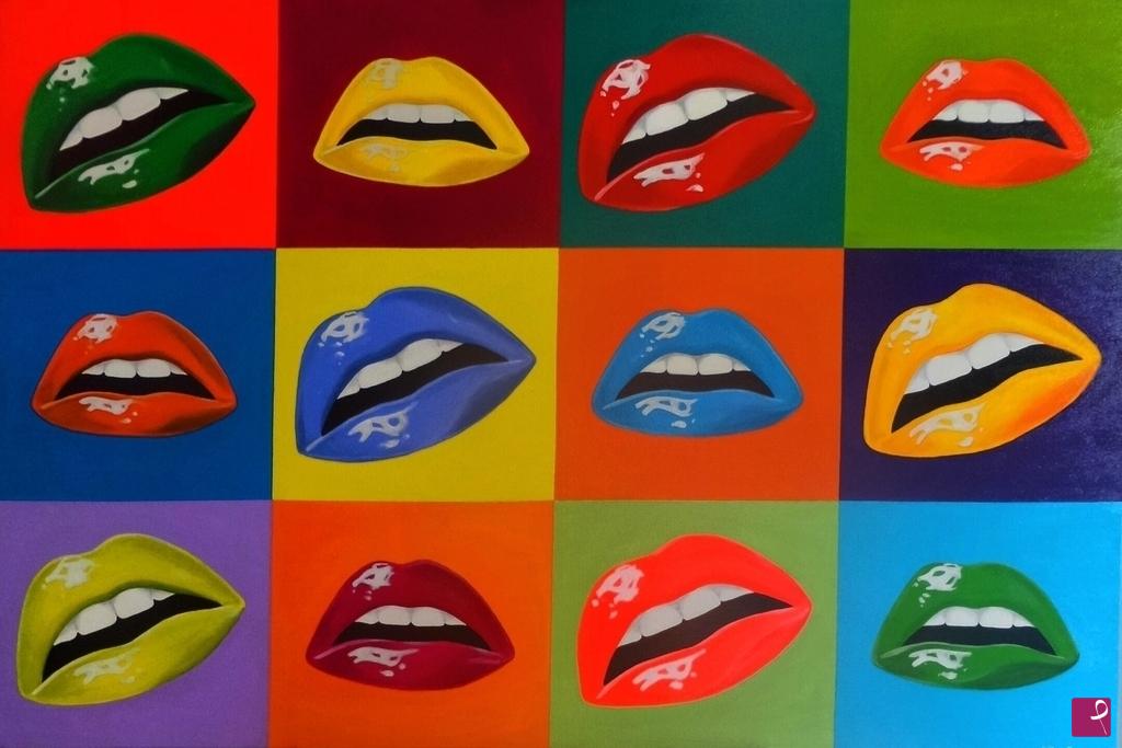 quadri in vendita online - bocche pop art