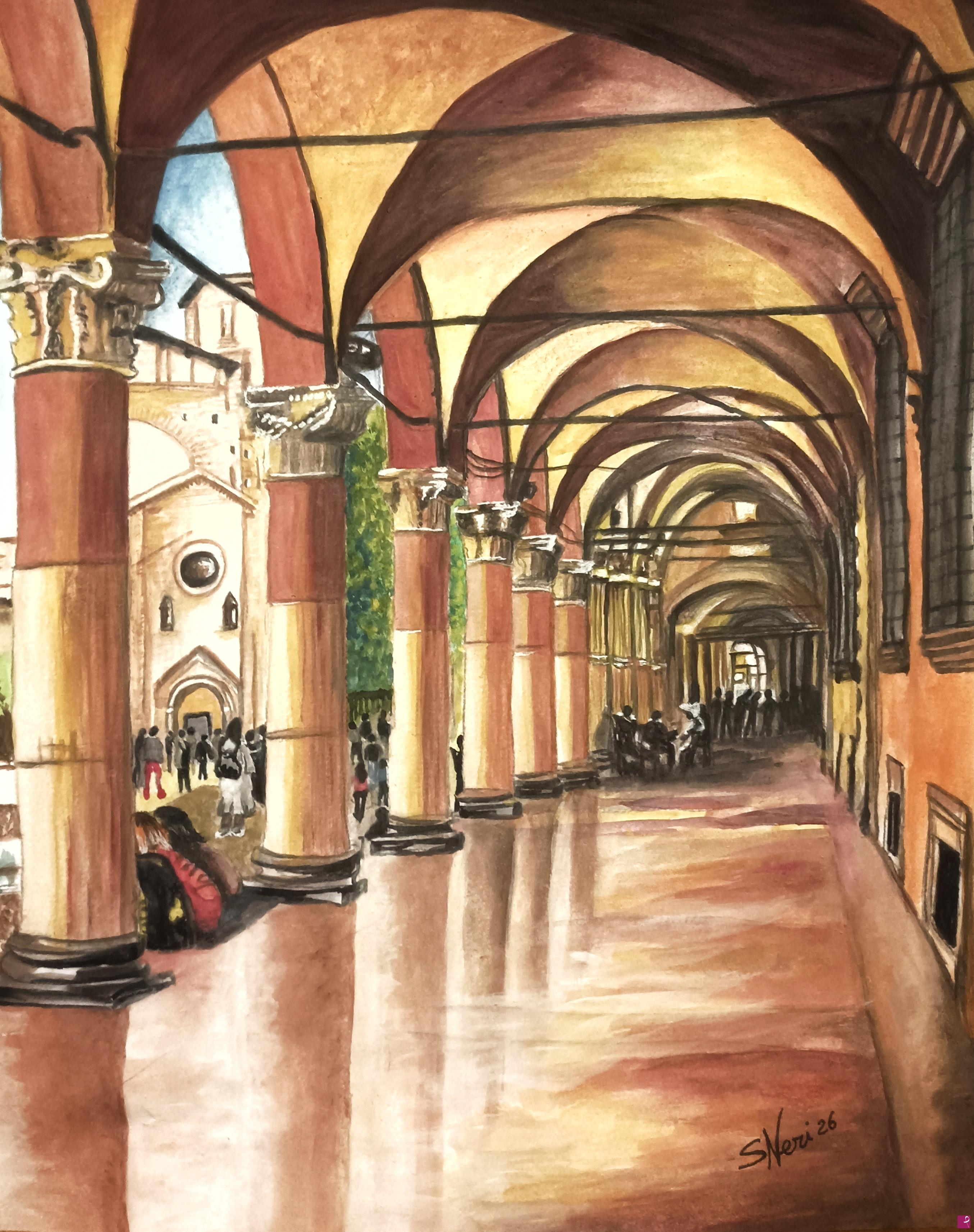 quadri in vendita online - Bologna e i suoi portici 