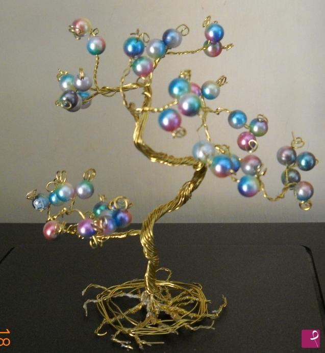 quadri in vendita online - BONSAI CELESTE E ROSA