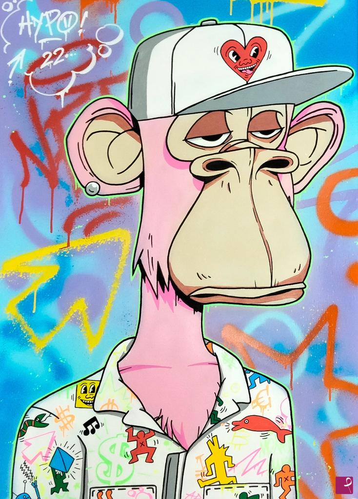 quadri in vendita online - Bored Ape x Keith Haring 