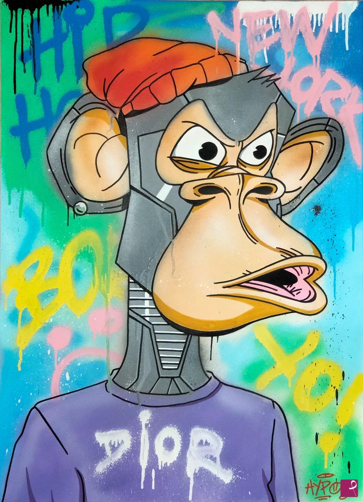 quadri in vendita online - Bored Ape Yatch Club Cyborg X Dior