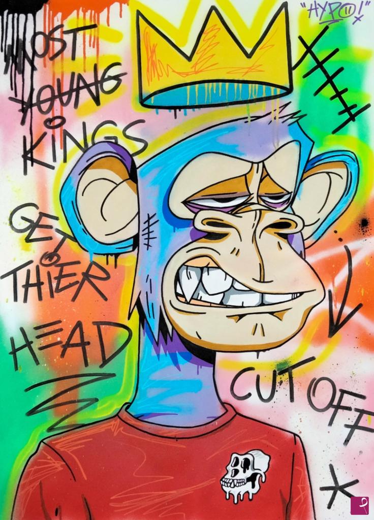 quadri in vendita online - Bored Ape Yatch Club X Basquiat 