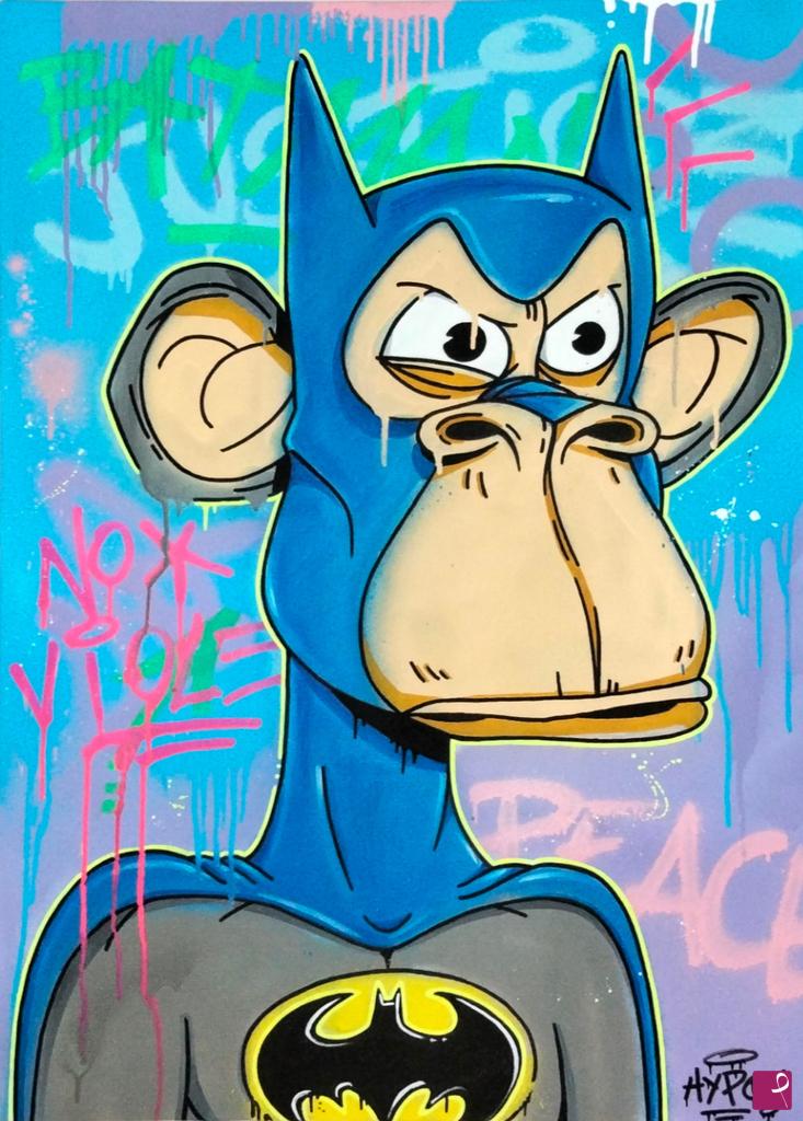 quadri in vendita online - Bored Ape Yatch Club X Batman 
