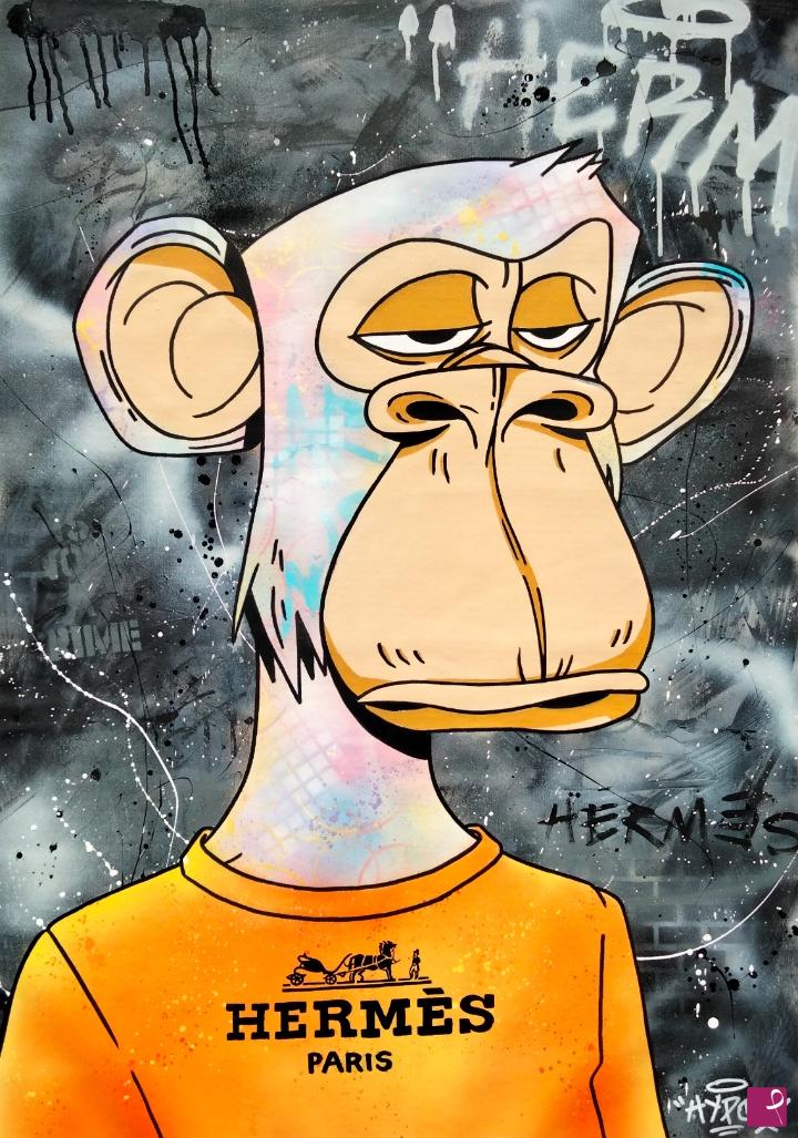 quadri in vendita online - Bored Ape Yatch Club X Hermès #3