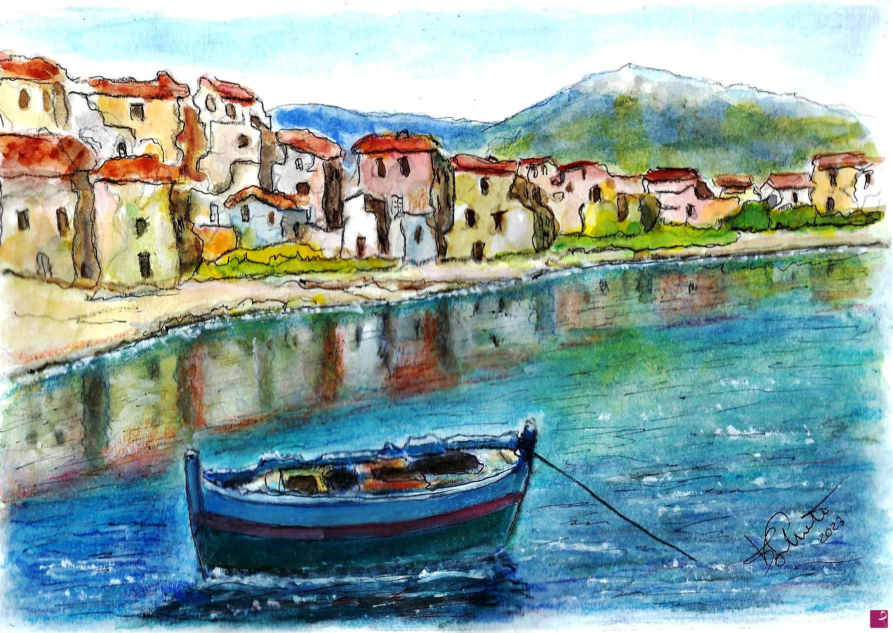 quadri in vendita online - Borgo antico