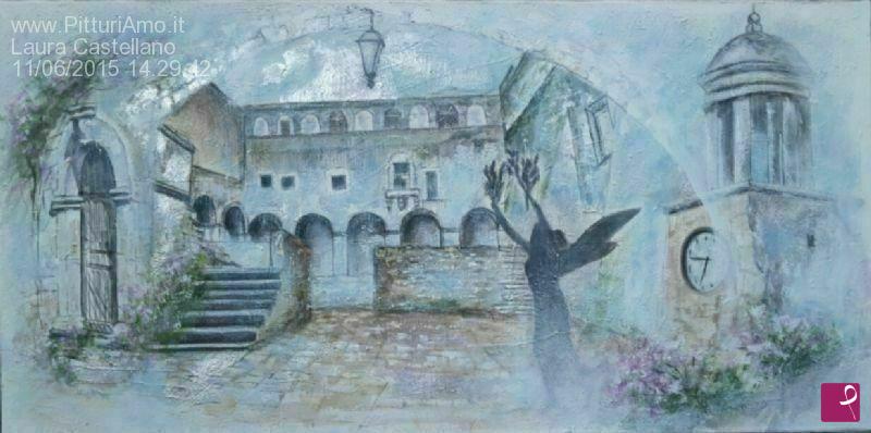 quadri in vendita online - Borgo azzurro