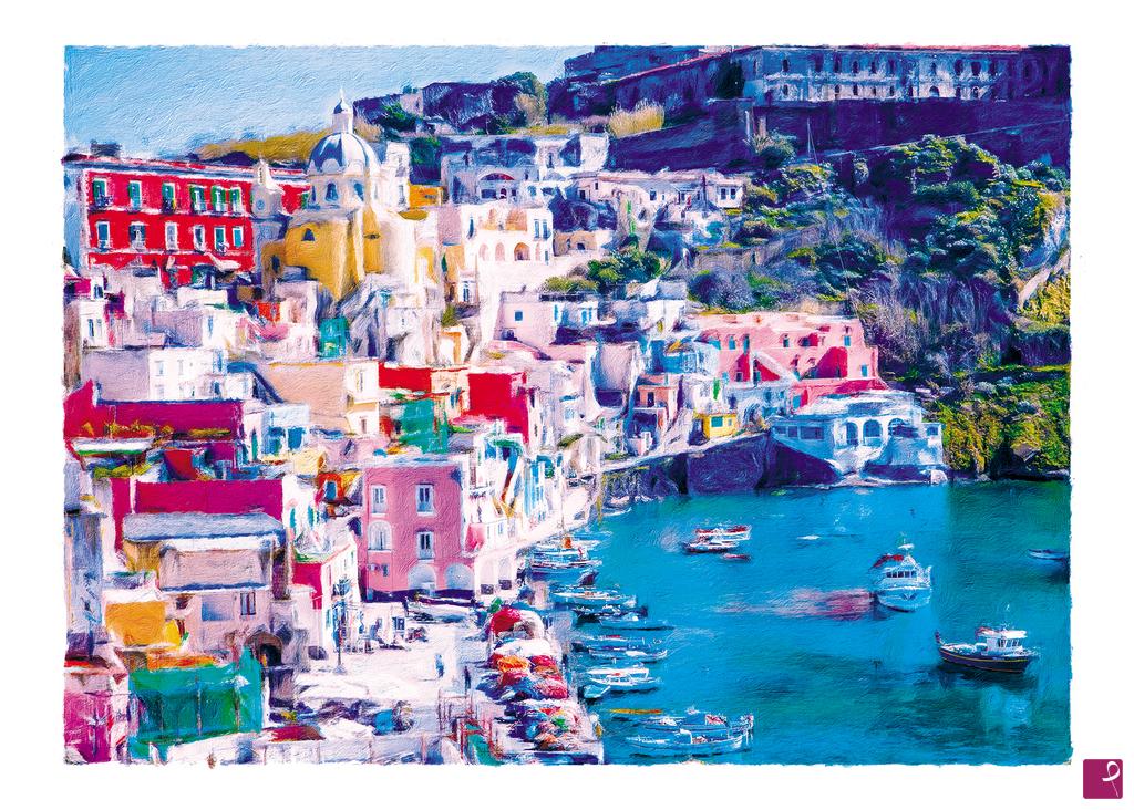 quadri in vendita online - Borgo di pescatori marina di Corricella Procida