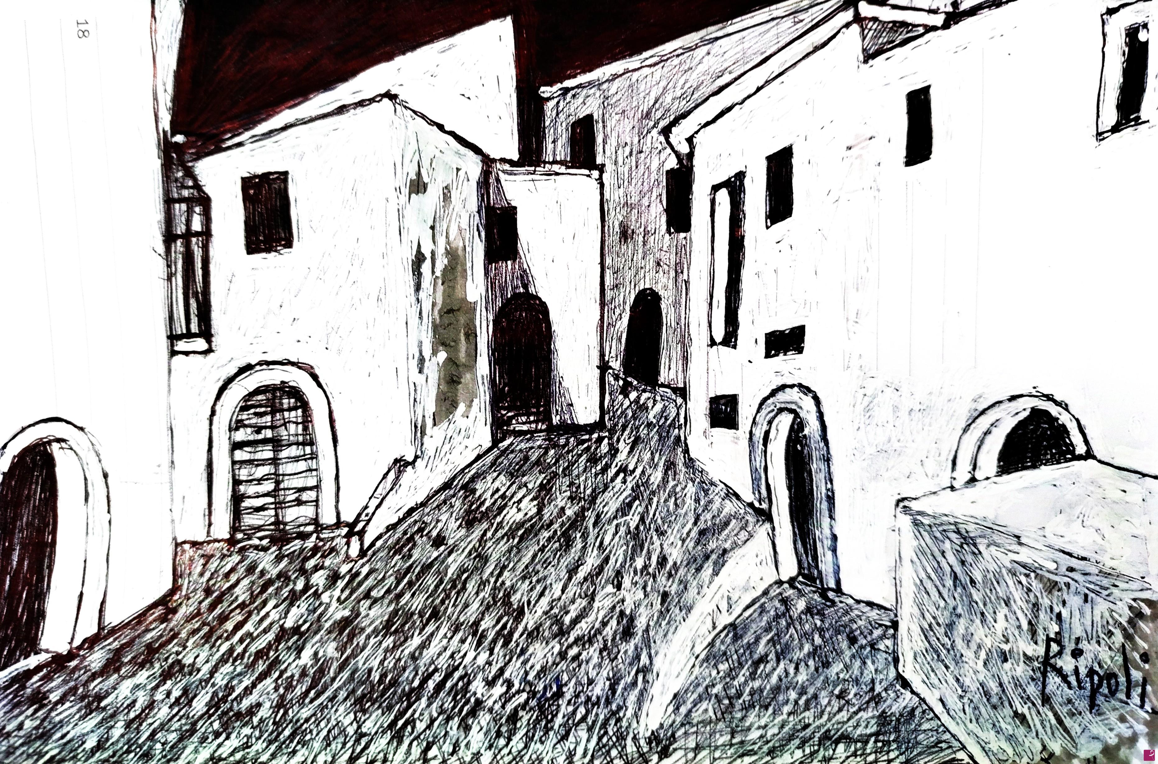 quadri in vendita online - BORGO in abruzzo