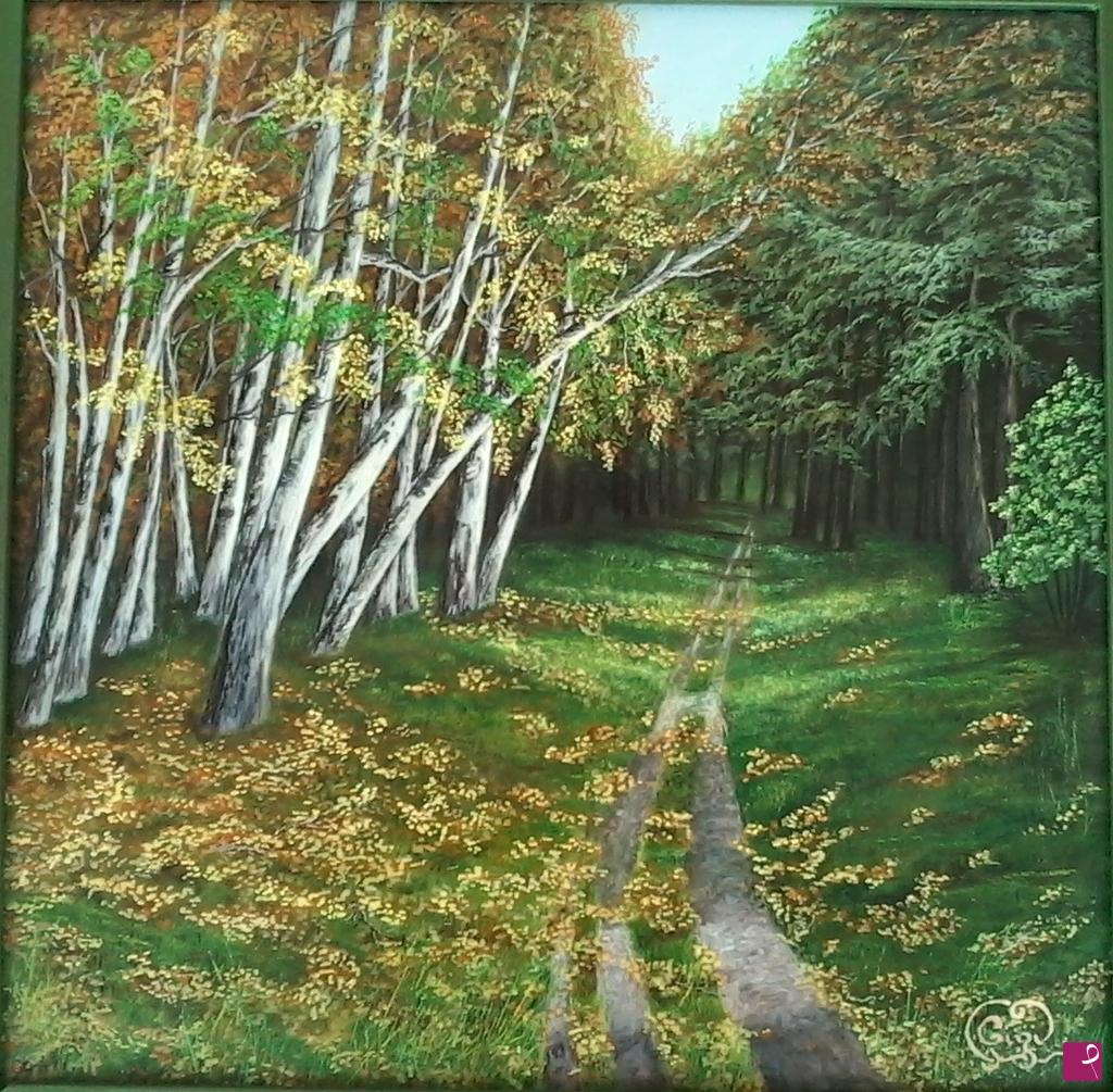 quadri in vendita online - bosco di betulle