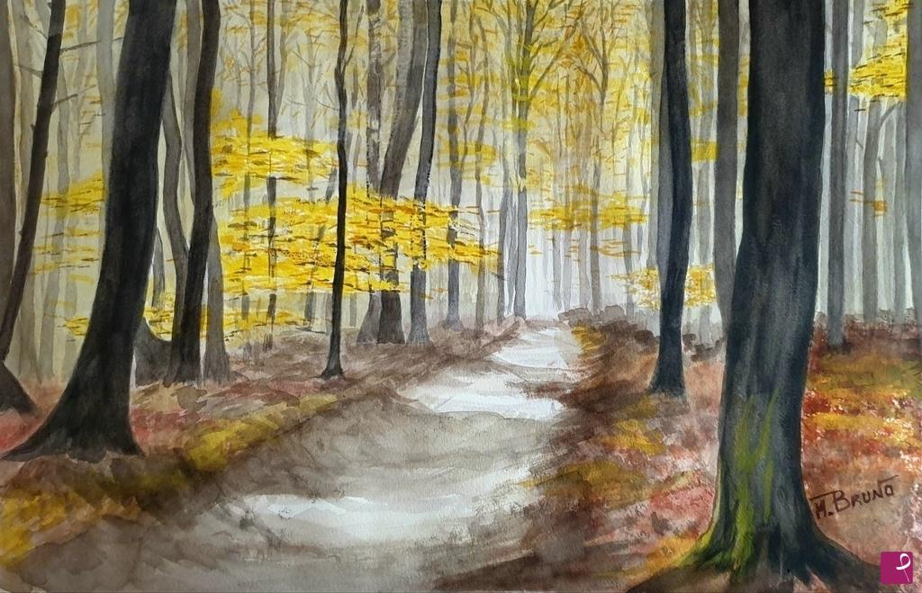 quadri in vendita online - Bosco di luce