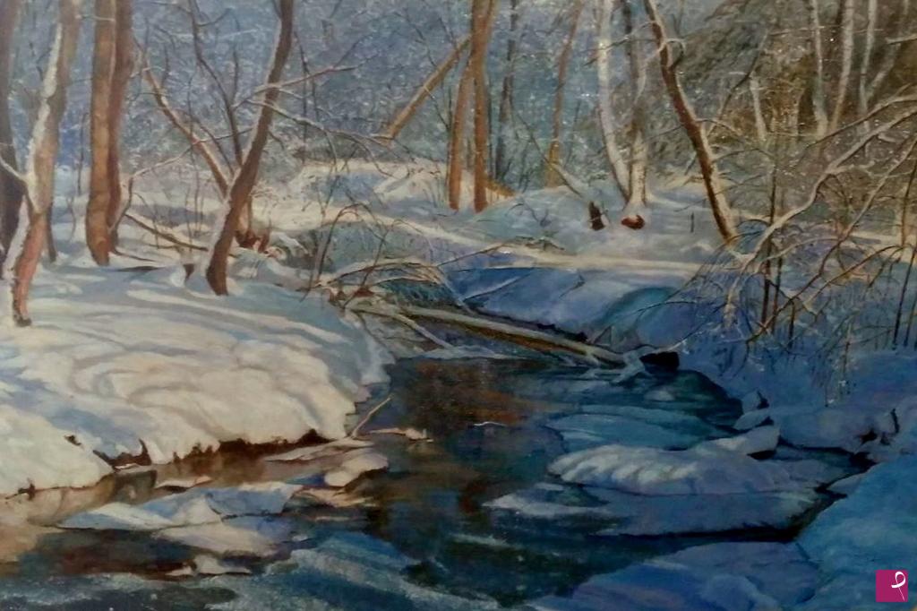quadri in vendita online - Bosco d'inverno