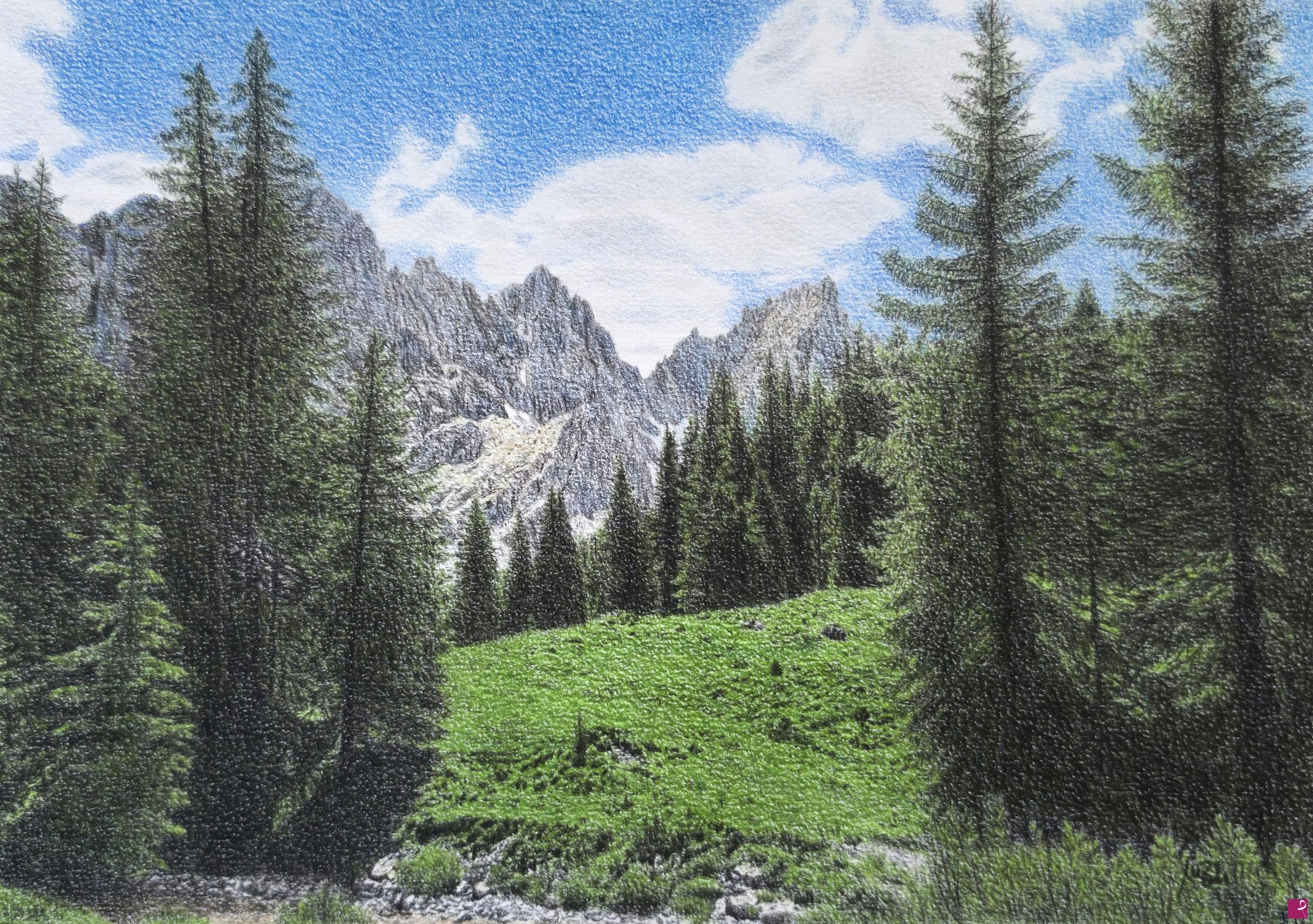 quadri in vendita online - Bosco dolomitico