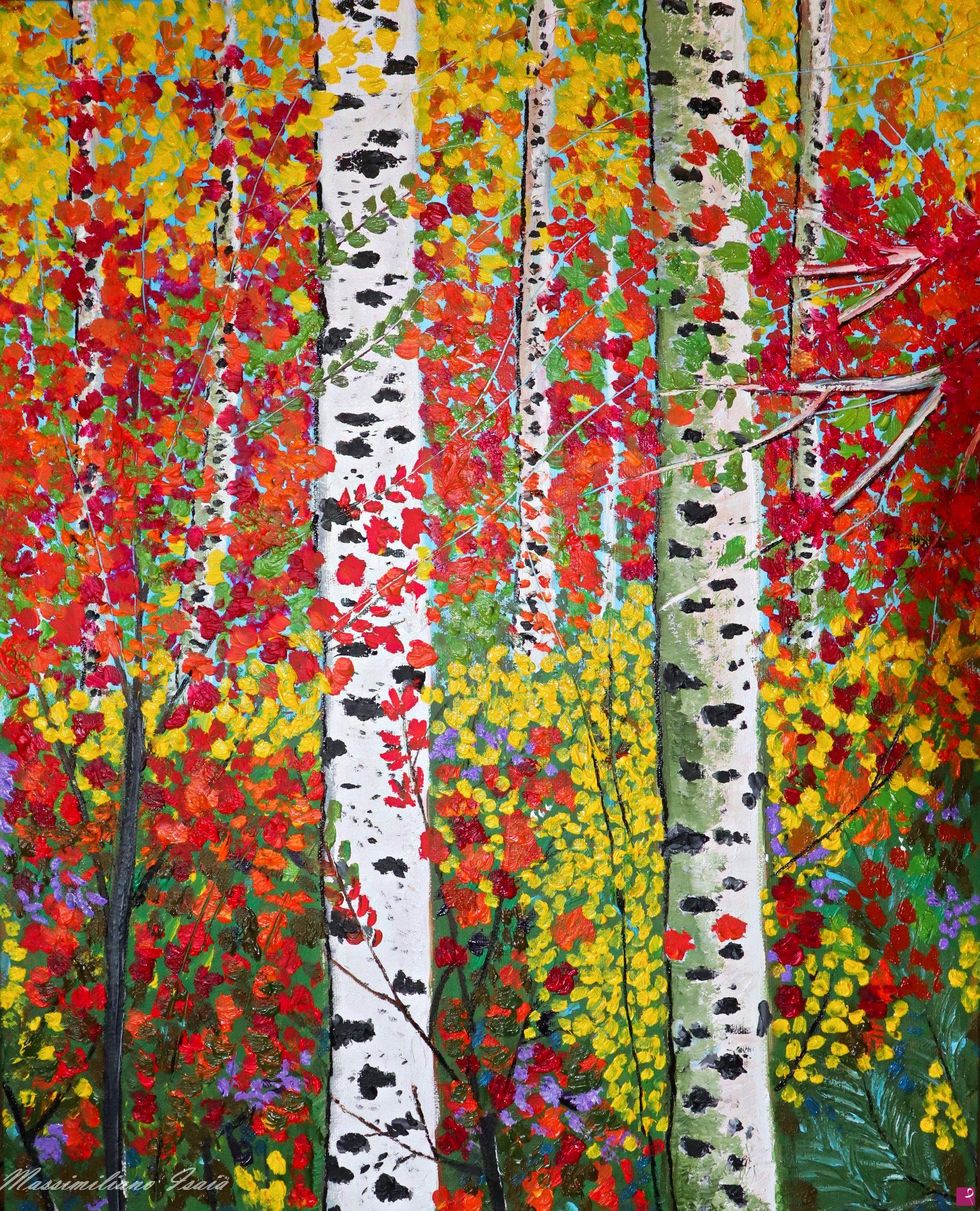 quadri in vendita online - Bosco impressionista