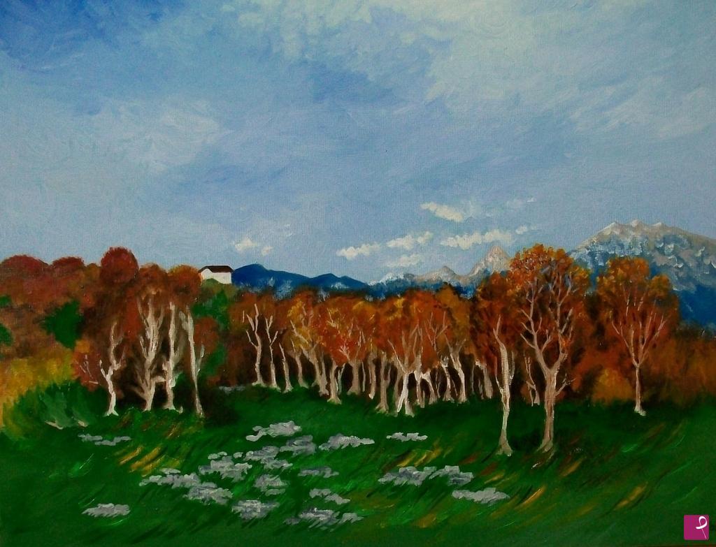 quadri in vendita online - BOSCO IN AUTUNNO