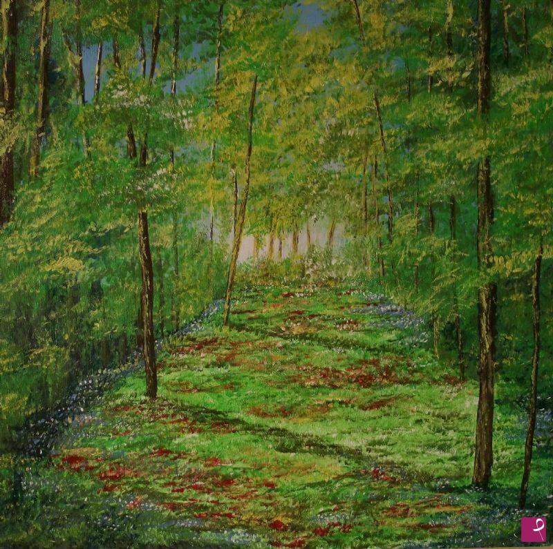 quadri in vendita online - bosco verdeggiante