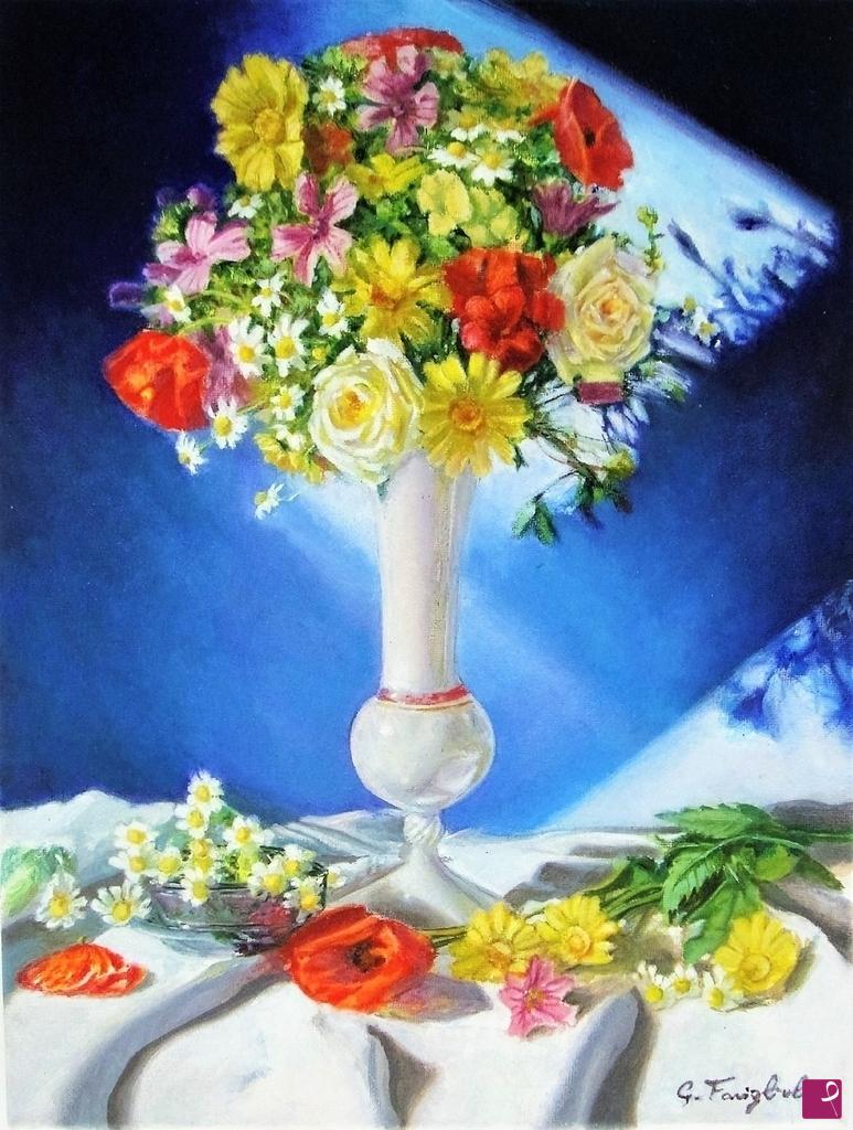 quadri in vendita online - bouquet di fiori di campo
