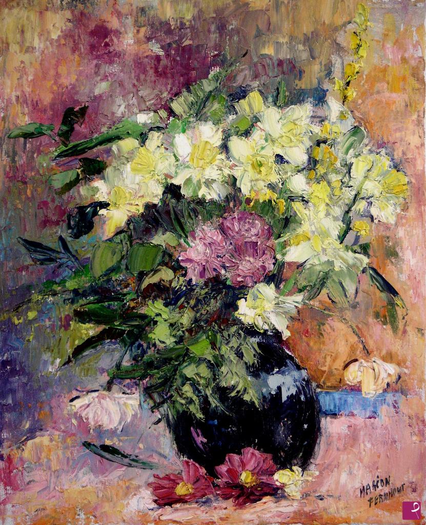 quadri in vendita online - Bouquet di fiori misti