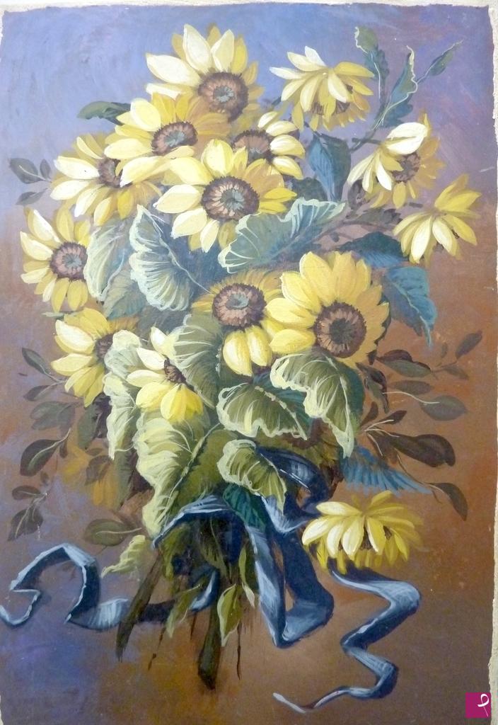 quadri in vendita online - bouquet di girasoli