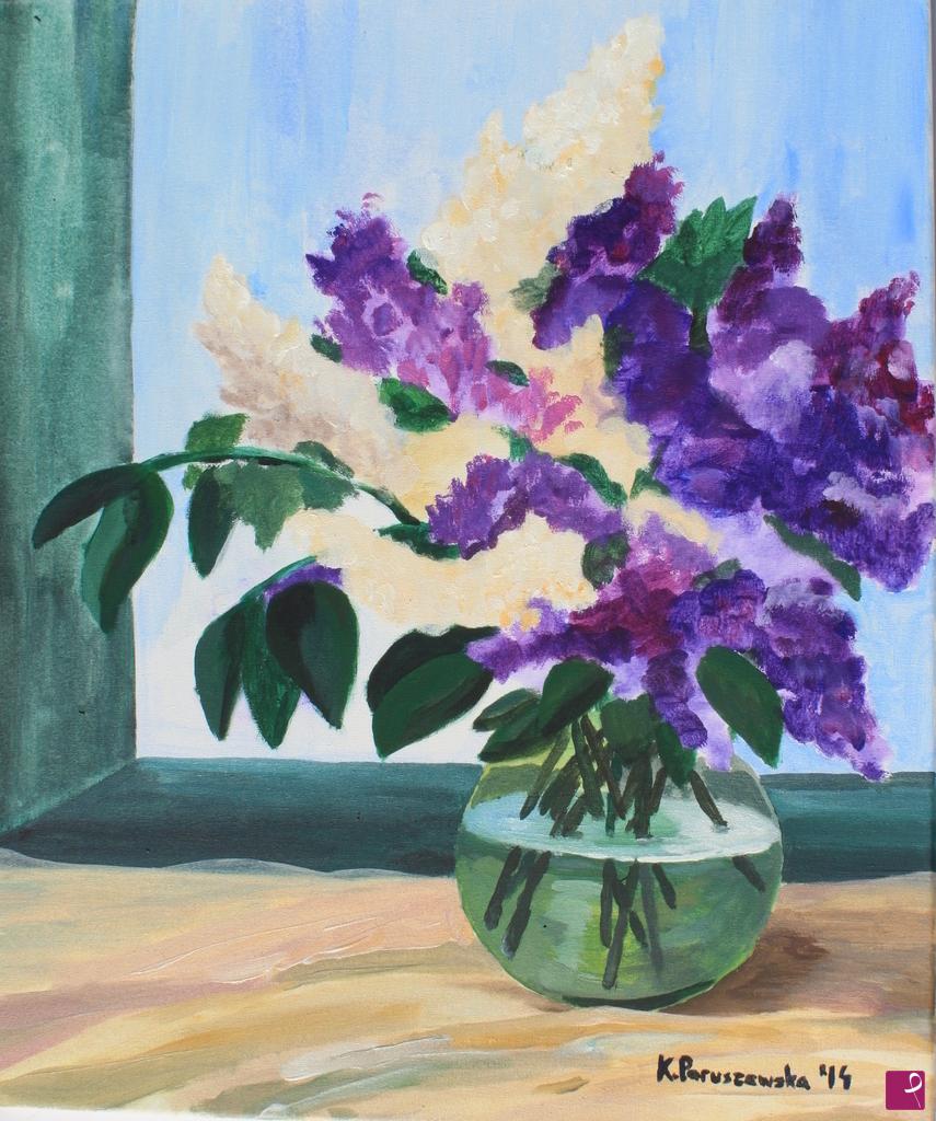 quadri in vendita online - Bouquet di lillà