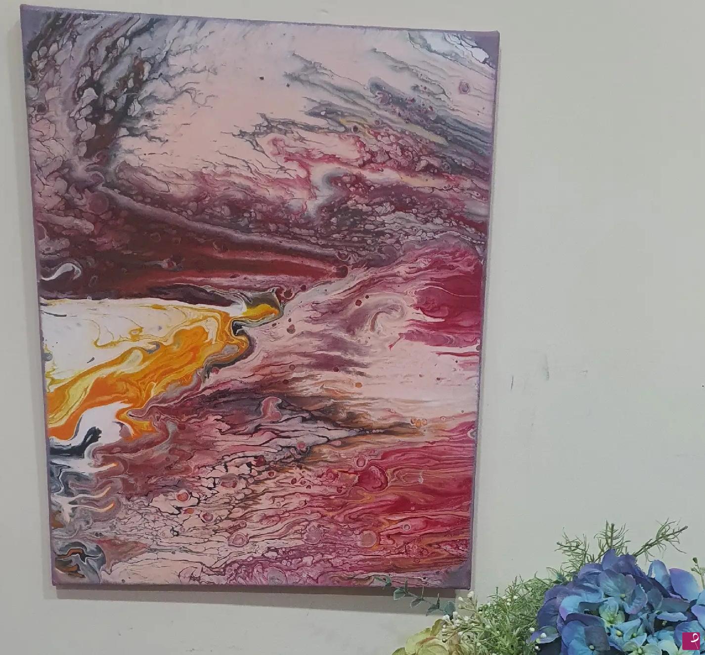 quadri in vendita online - Bouquet di ortensie in vaso