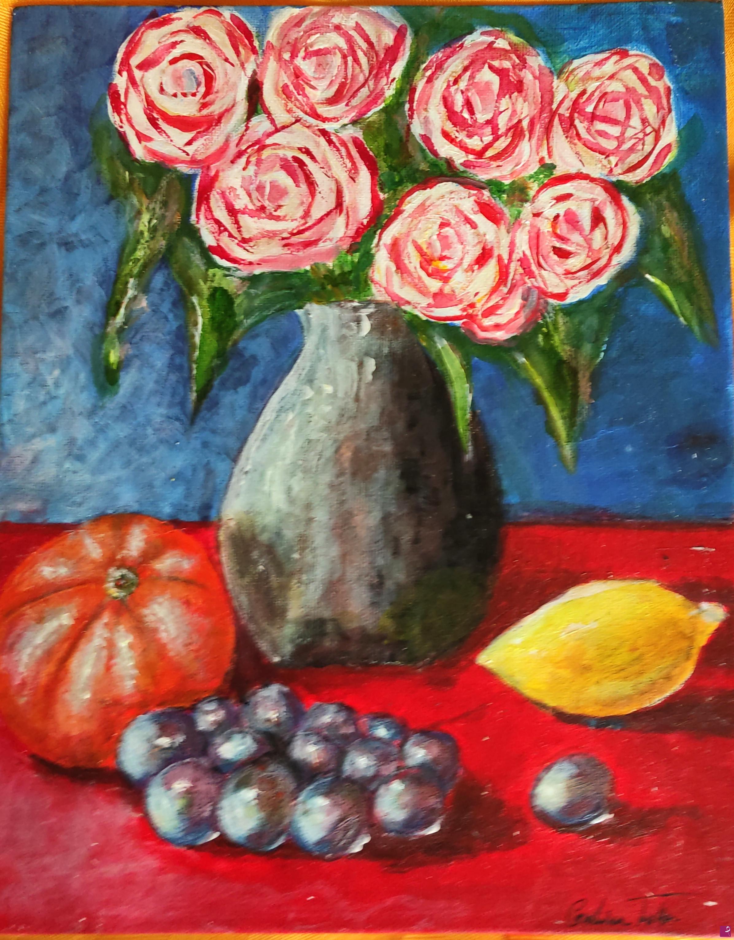 quadri in vendita online - Bouquet di rose