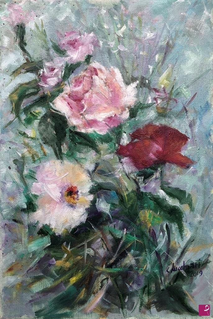 quadri in vendita online - Bouquet fiori
