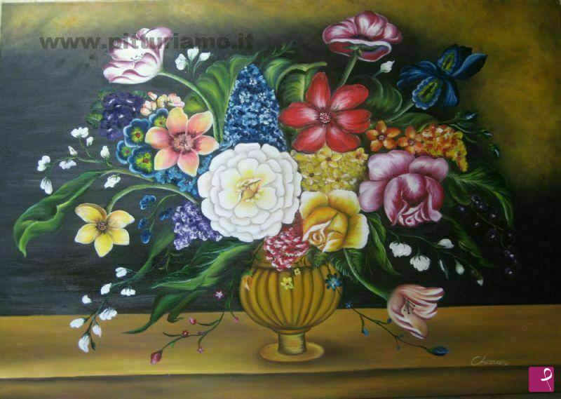 quadri in vendita online - Bouquet fiorito
