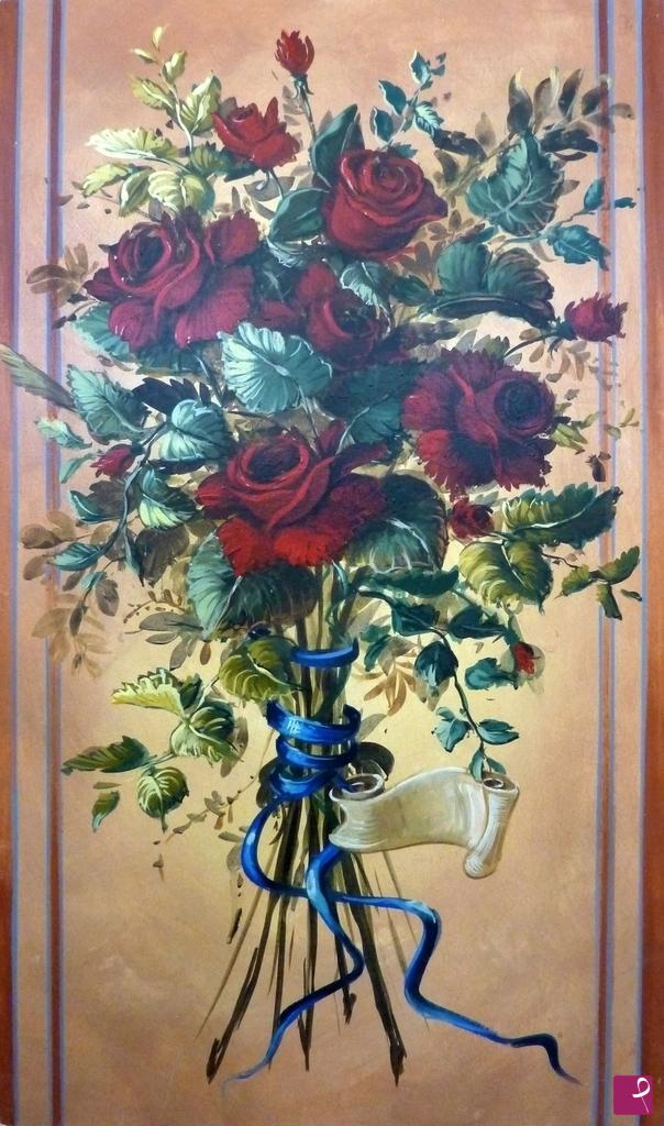 quadri in vendita online - bouquet Pompei ocn rose rosse