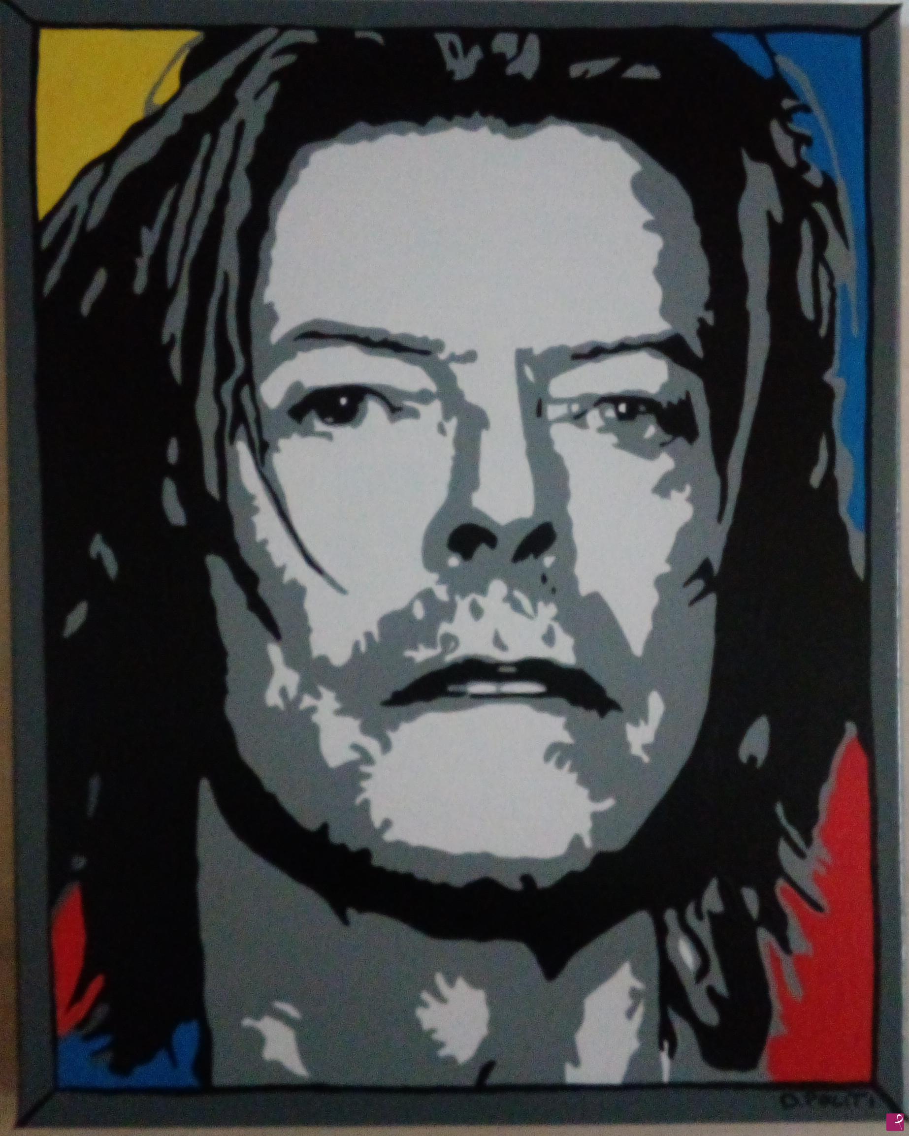 quadri in vendita online - Bowie in the mirror 