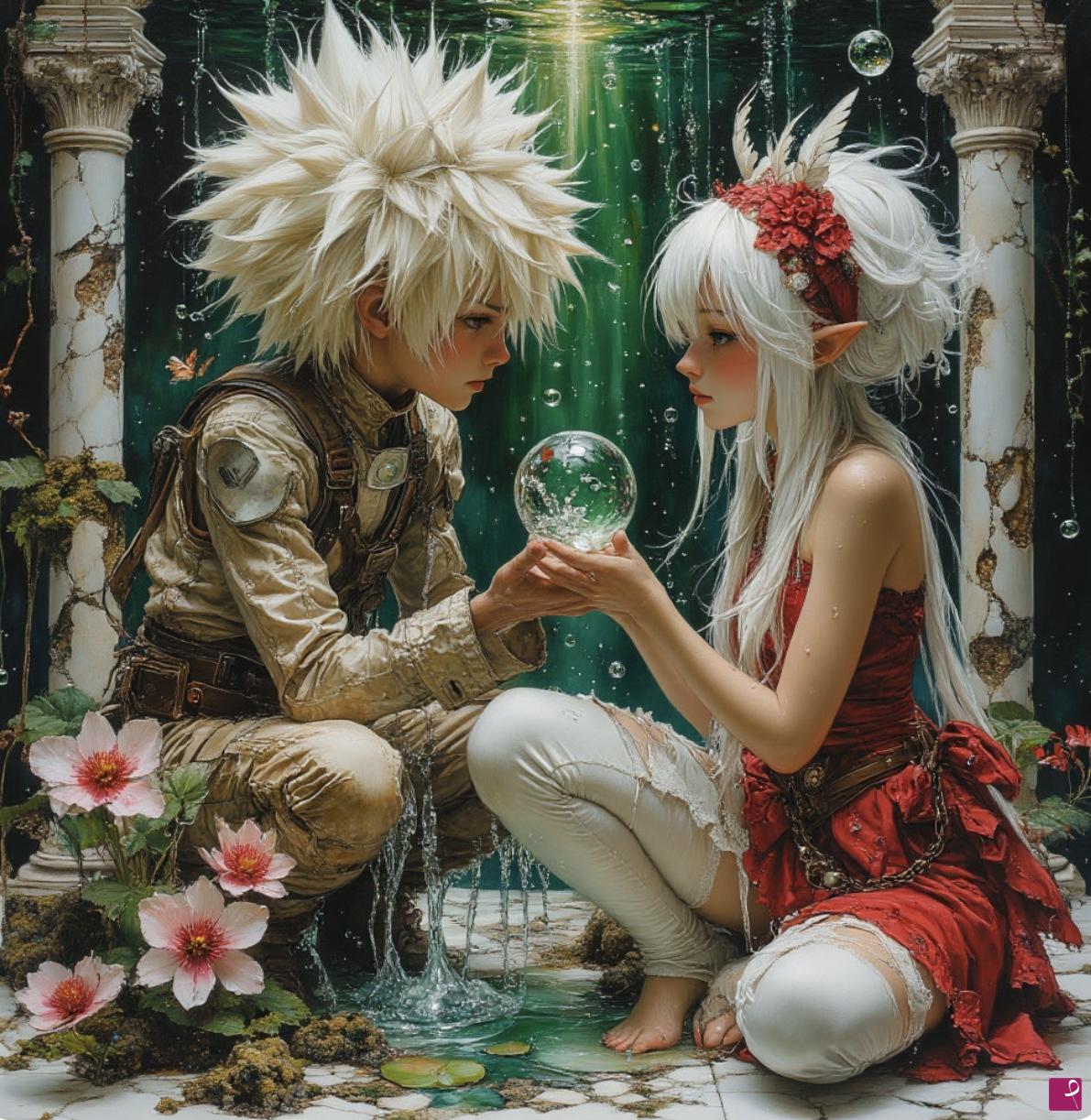 quadri in vendita online - Boy and girl 