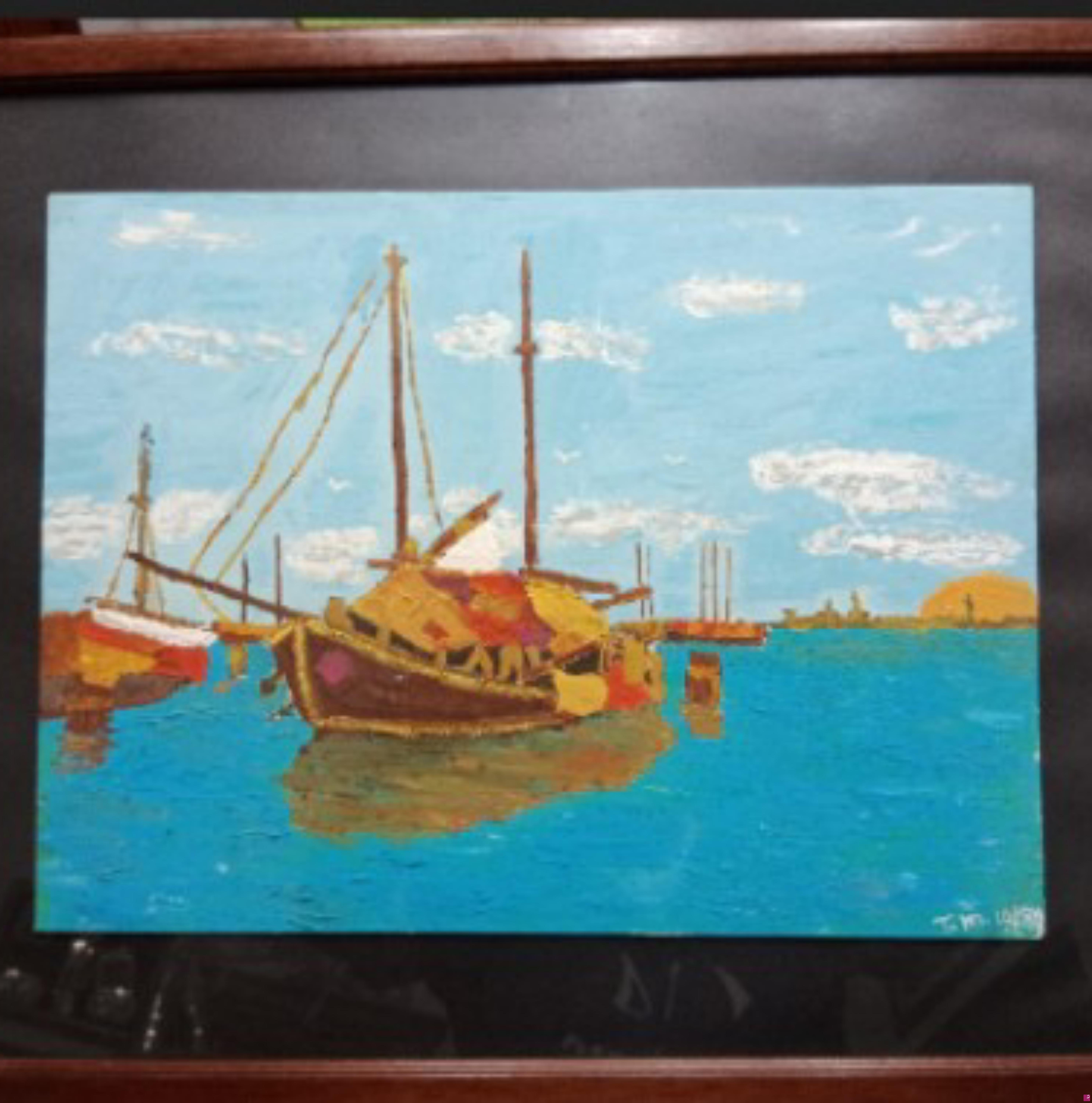 quadri in vendita online - Bragozzo veneziano (1984)