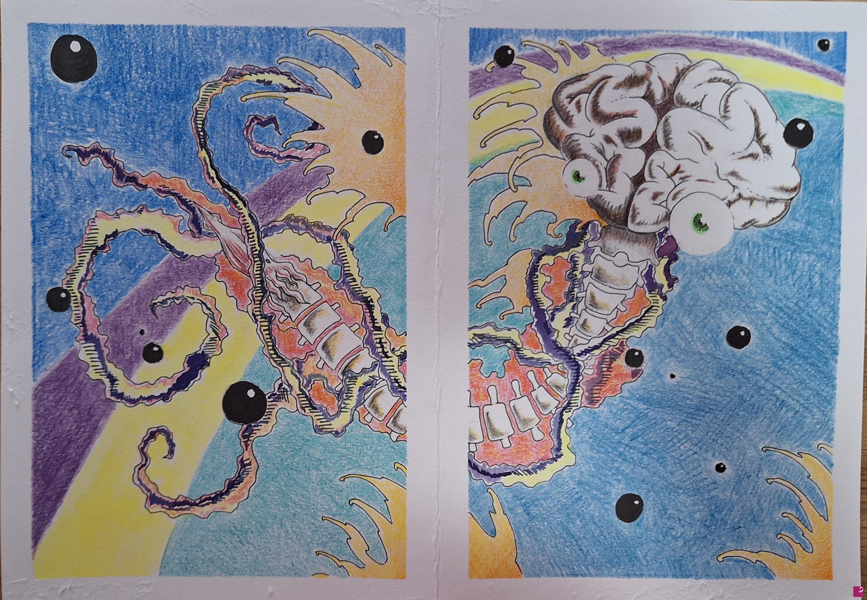 quadri in vendita online - Brain jellyfish