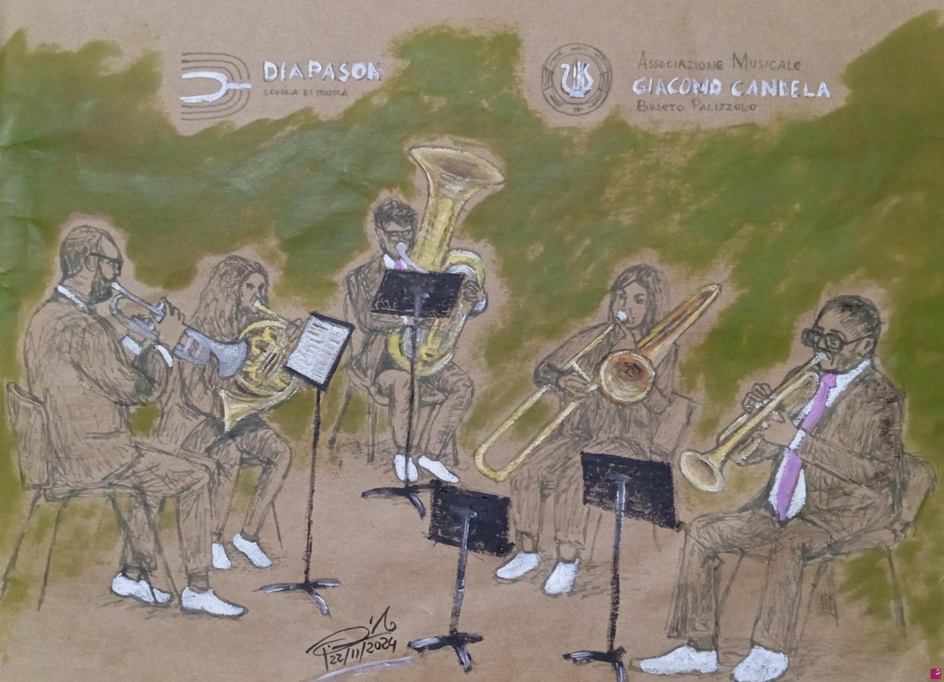 quadri in vendita online - Brass Band Giacomo Candela