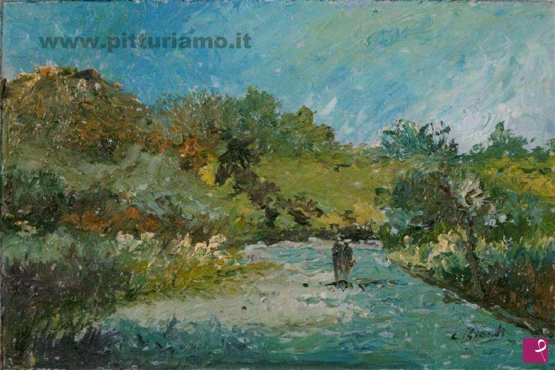 quadri in vendita online - brianza - autunno - passeggiata romantica