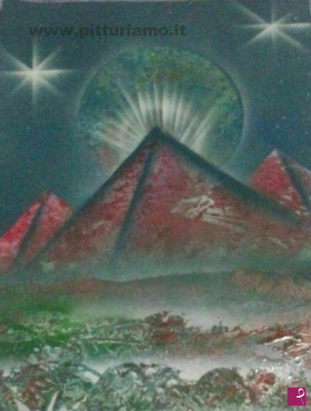 quadri in vendita online - Brightly pyramids