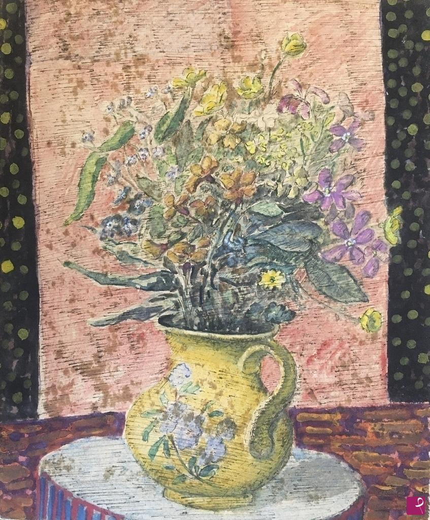 quadri in vendita online - Brocca con fiori di campo