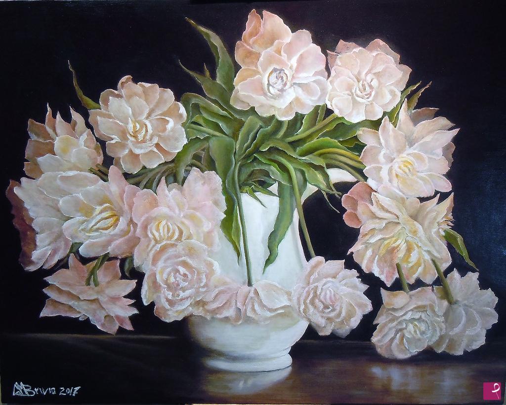 quadri in vendita online - BROCCA DI TULIPANI ANGELIQUE.. 2