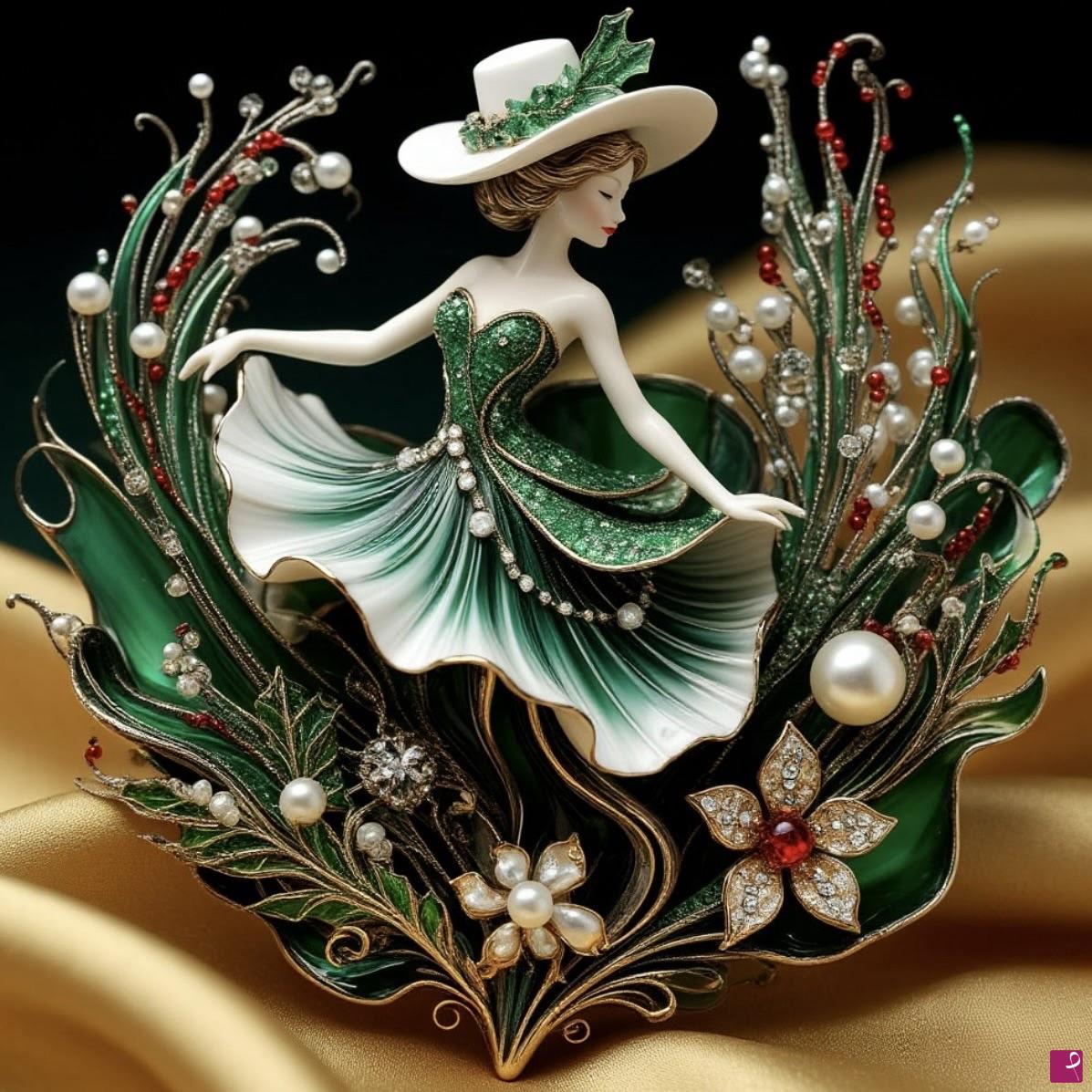 quadri in vendita online - Brooch for a girl