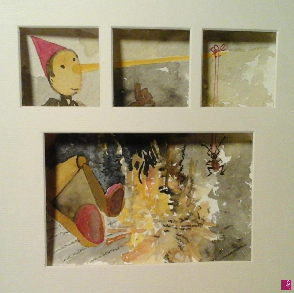 quadri in vendita online - Brucia Pinocchio brucia!