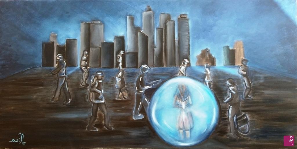 quadri in vendita online - BUBBLE IN THE CITY