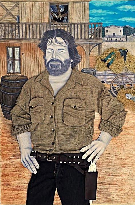 quadri in vendita online - Bud Spencer -  in ( Bambino ) Lo chiamavano trinità 