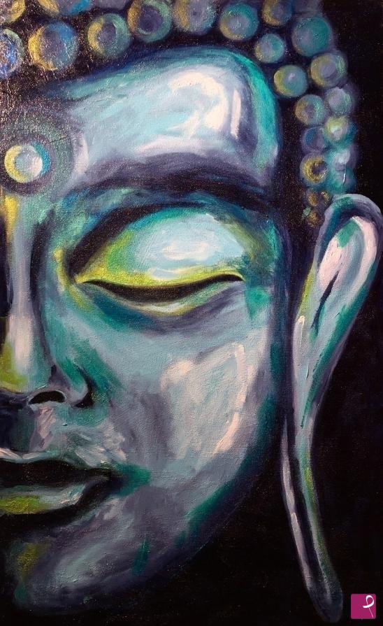 quadri in vendita online - Buddha Blu