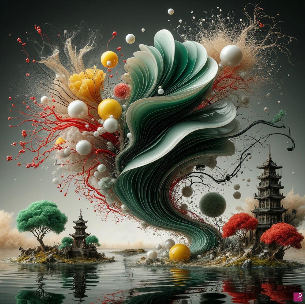 quadri in vendita online - Buddhist Island