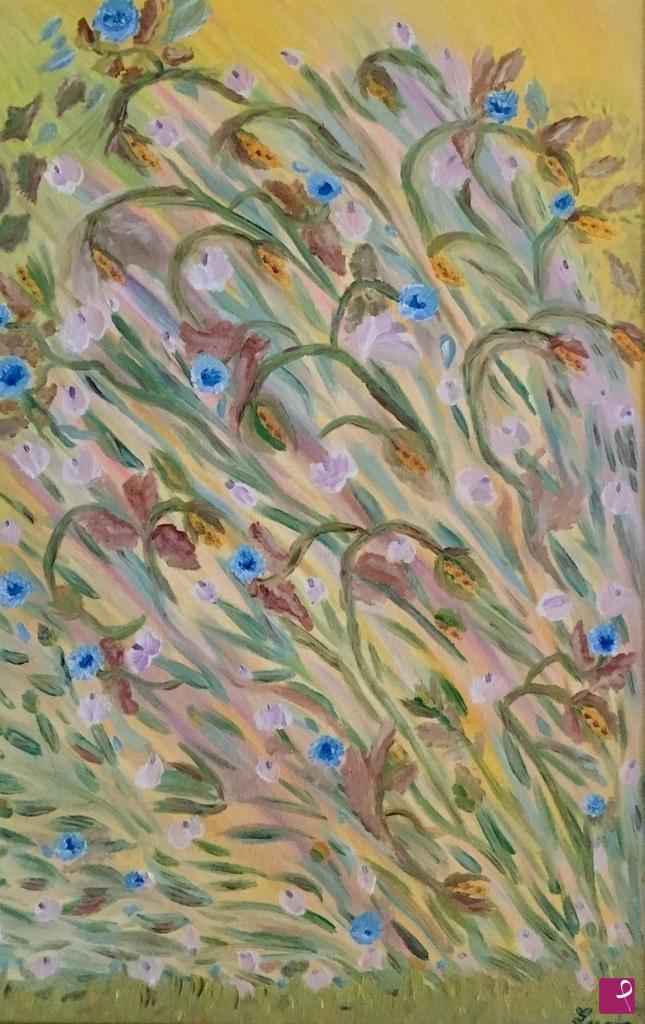 quadri in vendita online - Bufera di fiori 