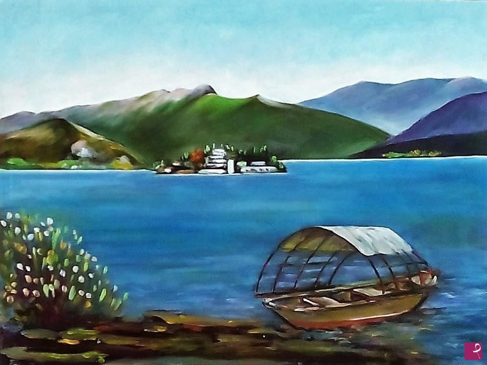 quadri in vendita online - BURCHIELLO E ISOLA BELLA - STRESA (2015)